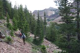 Paula and craig descending the switchbacks [sun jul 4 14:18:55 mdt 2021]